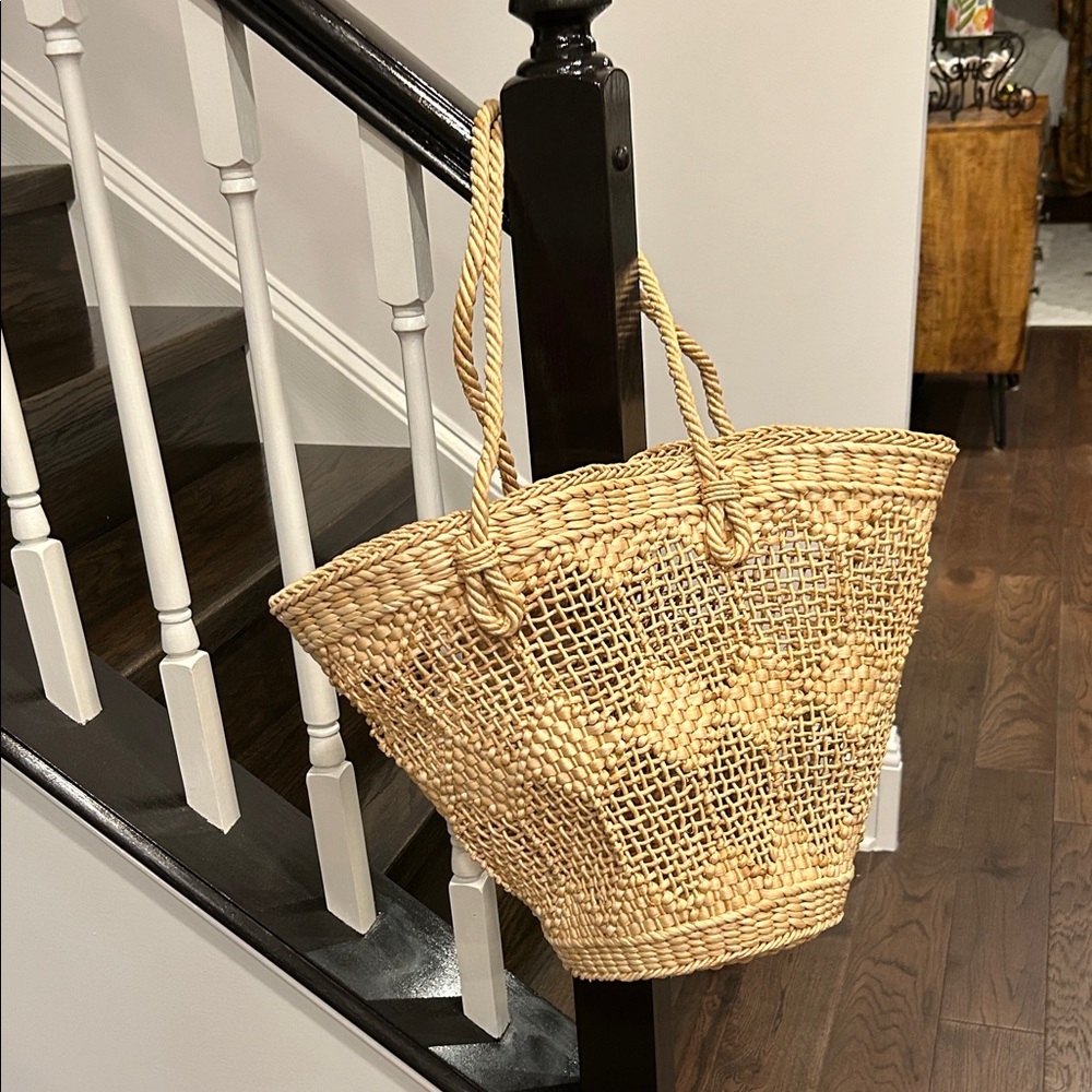 Natural Woven Tote Bag
